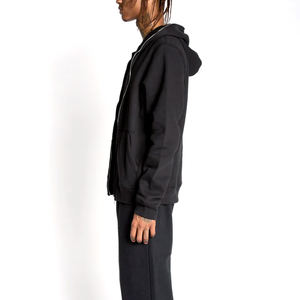 Pull à capuche avec fermeture éclair complète pour homme, vêtement décontracté de haute qualité, Logo personnalisé, 100% coton - Product Image 4