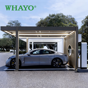 Fácil instalação 3KW 5KW 6KW Painel <span class=keywords><strong>Solar</strong></span> <span class=keywords><strong>Pv</strong></span> Carport Ground Mountings Systems <span class=keywords><strong>Solar</strong></span> Power Carport com armazenamento de bateria e carregador EV - Product Image 2