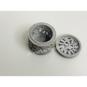 Boîtes à bijoux en marbre faites à la main petite boîte cadeau souvenir personnalisable 5x5 avec nouveau modèle de sculpture Offre Spéciale - Product Image 1