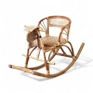 <b>Natural</b> Fiber Eco Friendly Rattan Baby Rocking Chair Handcrafted for <b>Calm</b> Playtime - Product Image 1