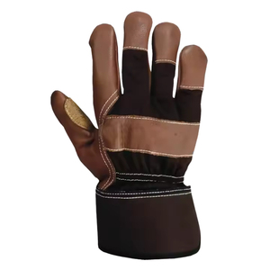 Gants en cuir de vachette fendu de haute qualité Gants de sécurité industrielle à manchette longue pour un usage quotidien Compatibilité avec écran tactile à main simple - Product Image 1