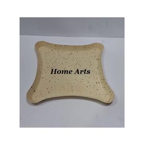 ชุดถาดเสิร์ฟขนมพร้อมที่จับทำจากเรซินสแตนเลสสตีลมี2ขนาดที่แตกต่างกัน - Product Image 2