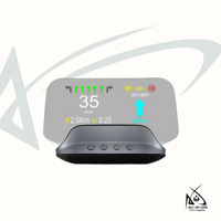 Sudex C3 5 Inch LCD 480x240 Auto HUD Voorruit Head-up Display GPS Navigatie OBD2 Snelheidsmeter Klok Richtingwijzers Offline Kaarten