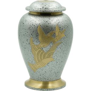 Urna de cremación de Metal elegante recubierta de esmalte de Color blanco para cenizas recuerdo conmemorativo duradero para el descanso final de los seres queridos - Product Image 4