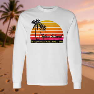 T-shirt a maniche lunghe Tybee Island con design Ocean Breeze, souvenir della spiaggia della Georgia - Product Image 3