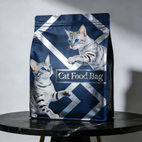 Sacs d'emballage pour aliments pour animaux de compagnie, personnalisés avec logo, finition mate, fond plat, en Mylar, avec fermeture éclair réutilisable, vente en gros