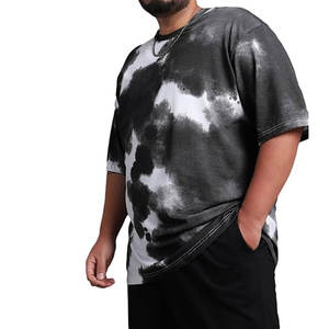 Camiseta de punto de gran tamaño para hombre de algodón 100% de alta calidad con logotipo impreso personalizado Camiseta de gran tamaño para hombre - Product Image 1