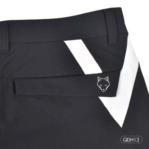 Pantalones de Golf Clásicos para Hombre, Negros, con Botones, de Tela Tejida - Product Image 5