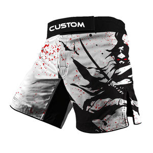 Shorts de combat MMA pour hommes, taille adulte, décontractés, séchage rapide, taille élastique, style personnalisé, nouveau style, 100% polyester, vente courte - Product Image 5