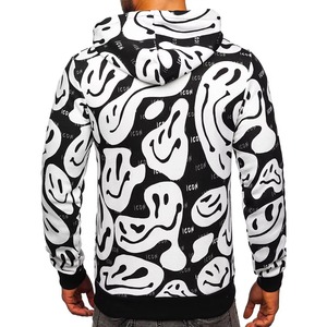 Nouveau design, sweat à capuche pour homme en polaire respirante écologique, blocs de couleur personnalisés, polyester/coton 450g, haute qualité, service OEM - Product Image 5
