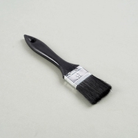 Pinceau plat de 1,5 pouce pour peinture murale, en poils de porc mélangés, manche ergonomique en plastique, robuste, pour bricolage industriel, teinture du bois, vernis, laque