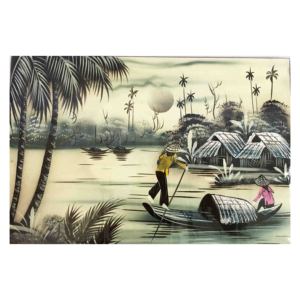 Pinturas lacadas de estilo tradicional vietnamita, arte colgante de pared lacado, decoración para el hogar de lujo, venta al por mayor - Product Image 5