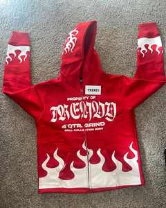 Custom Blank Screen Print Hoodies for Man Brown Heavy Zip up Factory Custom Hoodie Puff Print basics cotton blended - Product Image 2