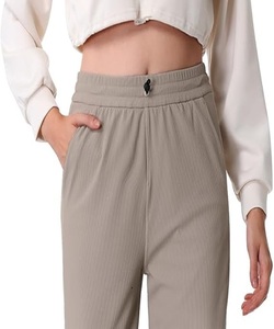 Pantalon pour femme, poids lourd, cordon de serrage, taille élastique, coupe classique, couleur personnalisée - Product Image 6