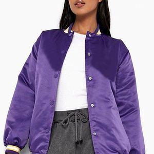 Dernier style de veste en satin taille adulte pour femmes Top Design tendance Collection hiver Vestes en satin pour femmes à prix réduit - Product Image 5