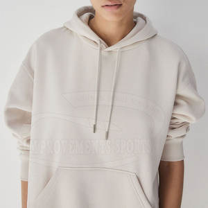 เสื้อฮู้ดผู้หญิงแขนยาวแห้งเร็วและโลโก้ด้านหน้าสไตล์สตรีทแวร์คอปกสำหรับฤดูหนาว - Product Image 3