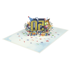 Tarjetas de Felicitación de Cumpleaños Doradas en 3D Personalizadas, Hechas a Mano con Papel, con Sobre para Pedidos al por Mayor - Product Image 6