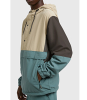 Veste coupe-vent personnalisable avec logo, blocs de couleur, demi-fermeture éclair, légère, en nylon, respirante, pour l'extérieur, idéale pour l'été