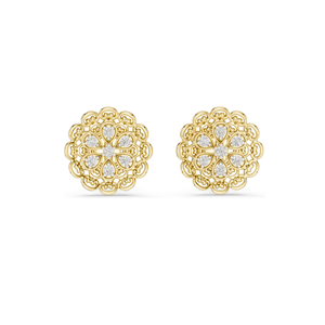 Floral Lab Diamond <b>Stud</b> Earrings 0.126 CT EF VVS-VS Lab-Grown Diamonds 18KT, 14KT, 10KT Gold & 925 <b>Silver</b> Rose, Yellow, - Product Image 2