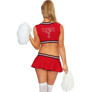 Uniformes de pom-pom girl dernier modèle vêtements de danse ensembles de deux pièces costumes de danse en polyester avec logo personnalisé imprimé - Product Image 2