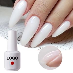Frenshion 12ml Gel <span class=keywords><strong>semi</strong></span>-<span class=keywords><strong>permanent</strong></span> translucide blanc, gel de trempage, gelée blanche laiteuse, <span class=keywords><strong>vernis</strong></span> à ongles nude en bouteille, durcissement LED - Product Image 1