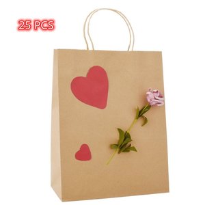 Qualité nouveau sac en papier kraft sac à provisions en papier brun poignées en vrac Kraft Shopping sacs à emporter - Product Image 4