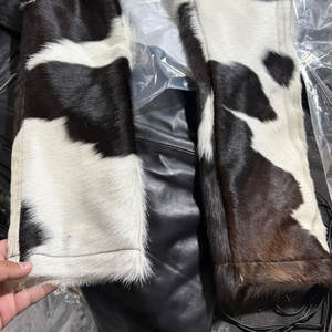 Pantalones de Cuero Vacuno para Hombre, Diseño Único, Casuales, de Moda para Invierno, Cintura Media, Frente Plano, Corte Recto - Product Image 4