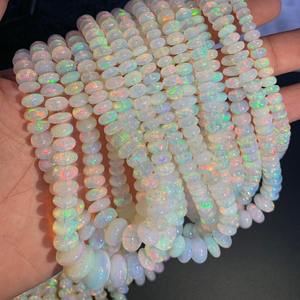 Cuentas de Ópalo Etíope Natural de Alta Calidad, 4mm-5mm, Cuentas Lisas Multicolor Ronald, Precio al por Mayor, Gemas de Ópalo Welo Mehrajudin AA-24 - Product Image 1