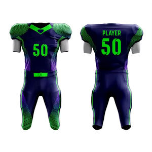 Uniformes de Fútbol Americano Personalizados al por Mayor, Sublimados, de Alta Calidad y Durabilidad, 100% Poliéster y Elastano, Transpirables - Product Image 4