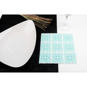 Servilletas con Estampado de Azulejos Color Aguamarina, 40x40cm, Bambutex Natural, 600 Unidades, B2B - Product Image 5
