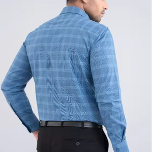 Camisa de manga larga de algodón a rayas Oxford para hombre, cuello abotonado de secado rápido y antiarrugas, tallas 5XL y superiores de Bangladesh - Product Image 5