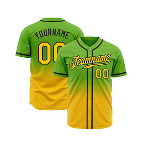 Nouveau maillot de baseball pour hommes au design personnalisé uni 100% polyester respirant séchage rapide col en v prix de gros pas cher - Product Image 2