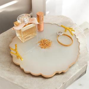 ถาดเรซิ่นทำมือคุณภาพสูงพร้อมที่รองแก้ว ชุดวางเครื่องดื่มตกแต่งสำหรับโรงแรม ร้านกาแฟ รับสั่งทำ - Product Image 1