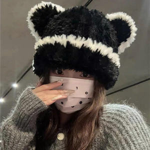 Sombreros de lana para mujer, estilo ulzzang, hermosos, coloridos, para la moda de invierno - Product Image 4