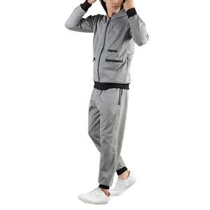 Chándales con Capucha Personalizados para Hombre, Mezcla de Poliéster/Algodón Sólida, Ligeros, Transpirables, Informales, para Correr en Invierno, con Cordón Ajustable - Product Image 3