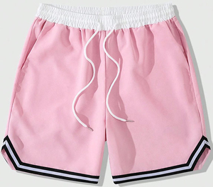 กางเกงขาสั้นปักลายสำหรับผู้ชายและผู้หญิงแฟชั่นเรียบง่ายสีพื้นเพื่อความสบายและสไตล์ในชีวิตประจำวัน - Product Image 5