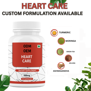 Suplemento Herbal Personalizado ODM OEM Arjuna Moringa Ashwagandha, 90 Cápsulas, Mezcla Natural de Plantas - Product Image 2