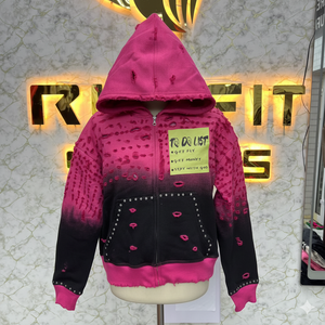 Sweat à capuche à fermeture éclair de qualité supérieure, tendance, prix d'usine, imprimé en relief, fabriqué en usine, prix bas, sweat à capuche pour hommes, sweat à capuche pour hommes - Product Image 1