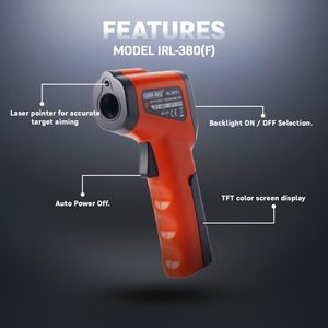 Thermomètre infrarouge numérique de haute qualité rapide et précis avec ciblage laser convivial pour les produits de télécommunication - Product Image 3