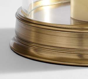 La mayoría de las ventas de Metal/vidrio Daphne Round Hurricanes portavelas plateado para el hogar y la decoración de mesa de Navidad - Product Image 3