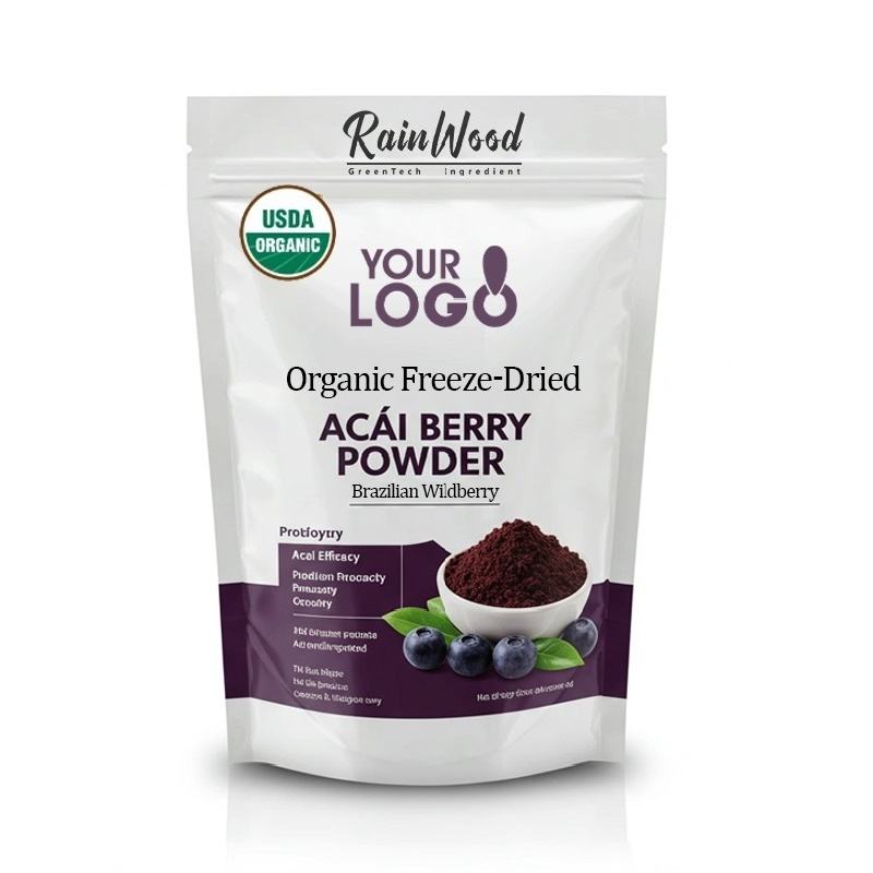 Halal Acai Berry Powder Pure Natural Fruit Powder