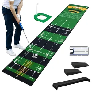 Benutzer definierte Golf Putting Mat Bedruckte Polyester Golf Hitting Mat