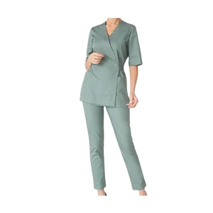 New High Ranking Hot Selling Custom Logo V-Neck Knitted Comfortable <b>Nurse</b> <b>Scrubs</b> Uniforms T-Shirts <b>Scrub</b> Suits for Unisex - Product Image 5
