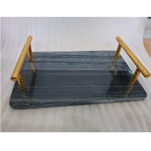 Plateau imprimé en bois et émail moderne de qualité minimaliste forme rectangulaire pour la maison et la cuisine plateau de service décoratif meilleure qualité - Product Image 4