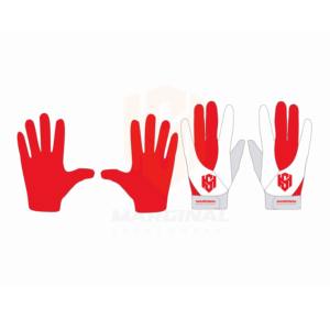 Guantes de Fútbol Americano de Diseño Personalizado, Guantes de Receptor al por Mayor, Mejor Calidad, Agarre Antideslizante, Correas de Muñeca Ajustables - Product Image 1
