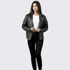 Chaqueta de cuero clásica ajustada de estilo callejero con cremallera pesada Diseño frontal Relleno de algodón Teñido Impreso con estilo para mayoristas Premium - Product Image 4