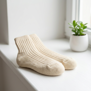 Chaussettes en coton mélangé pour femmes, chaussettes décontractées côtelées tricotées, lot de 7 - Product Image 1