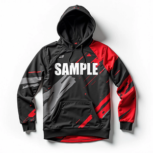 Sweat à capuche pour homme, vêtements durables, personnalisez votre streetwear surdimensionné sublimé, 100% polyester, style basique mélangé à du coton - Product Image 3