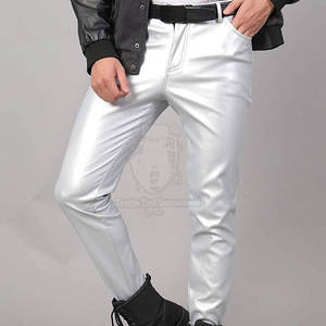 Pantalones de Cuero para Hombre, Estilo Único, Ligeros, Casuales, Transpirables, Diseño Personalizable, Lavados, Venta en Línea - Product Image 4