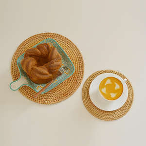 Ensemble de dessous-de-plat en bois écologique réutilisable résistant aux hautes températures, pour table à manger, dessous-de-plat, porte-théière, classique - Product Image 1